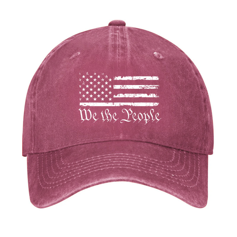 We The People USA Flag Print America Hat