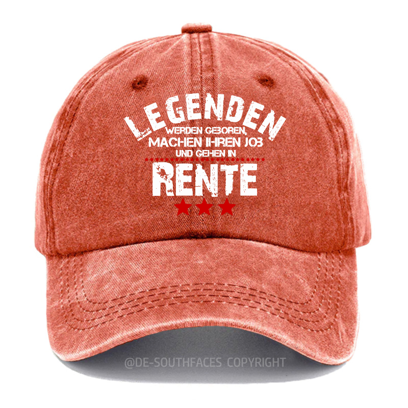 Legenden Werden Geboren  Machen Ihren Job Und Gehen In Rente Baseball Cap