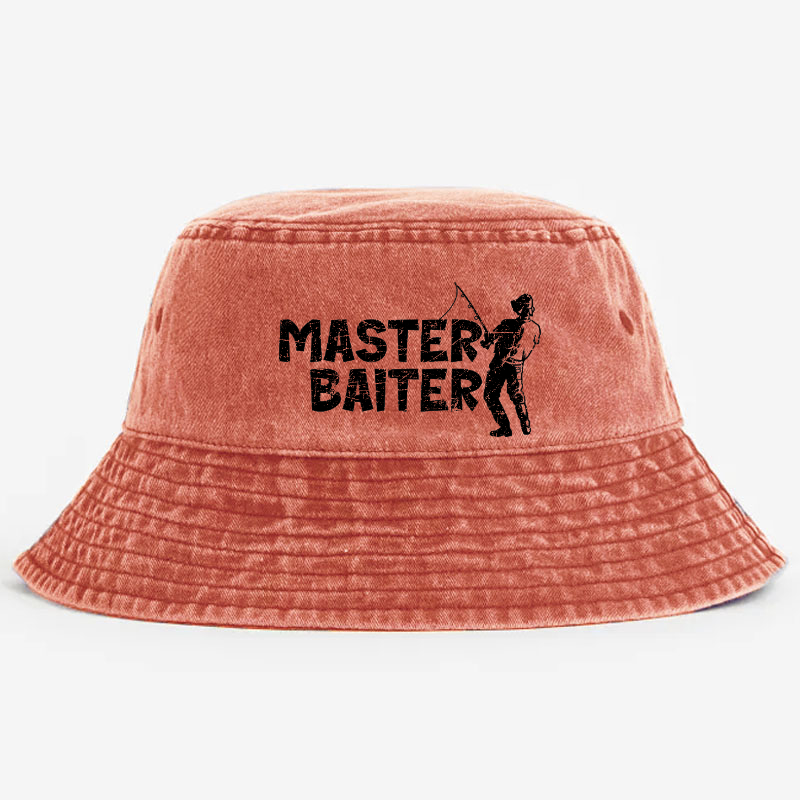 Master Baiter Fishing Funny Bucket Hat