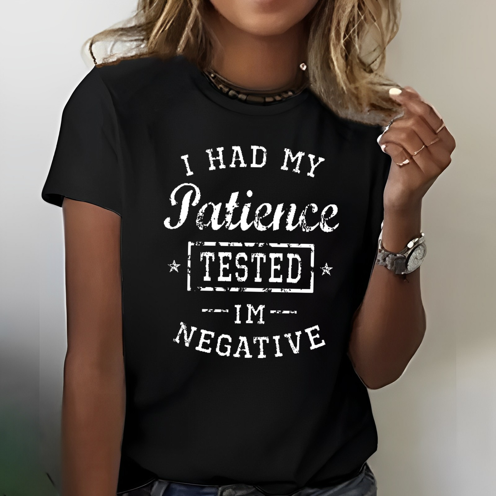 I Had My Patience Tested I'm Negative Sarcastic T-shirt