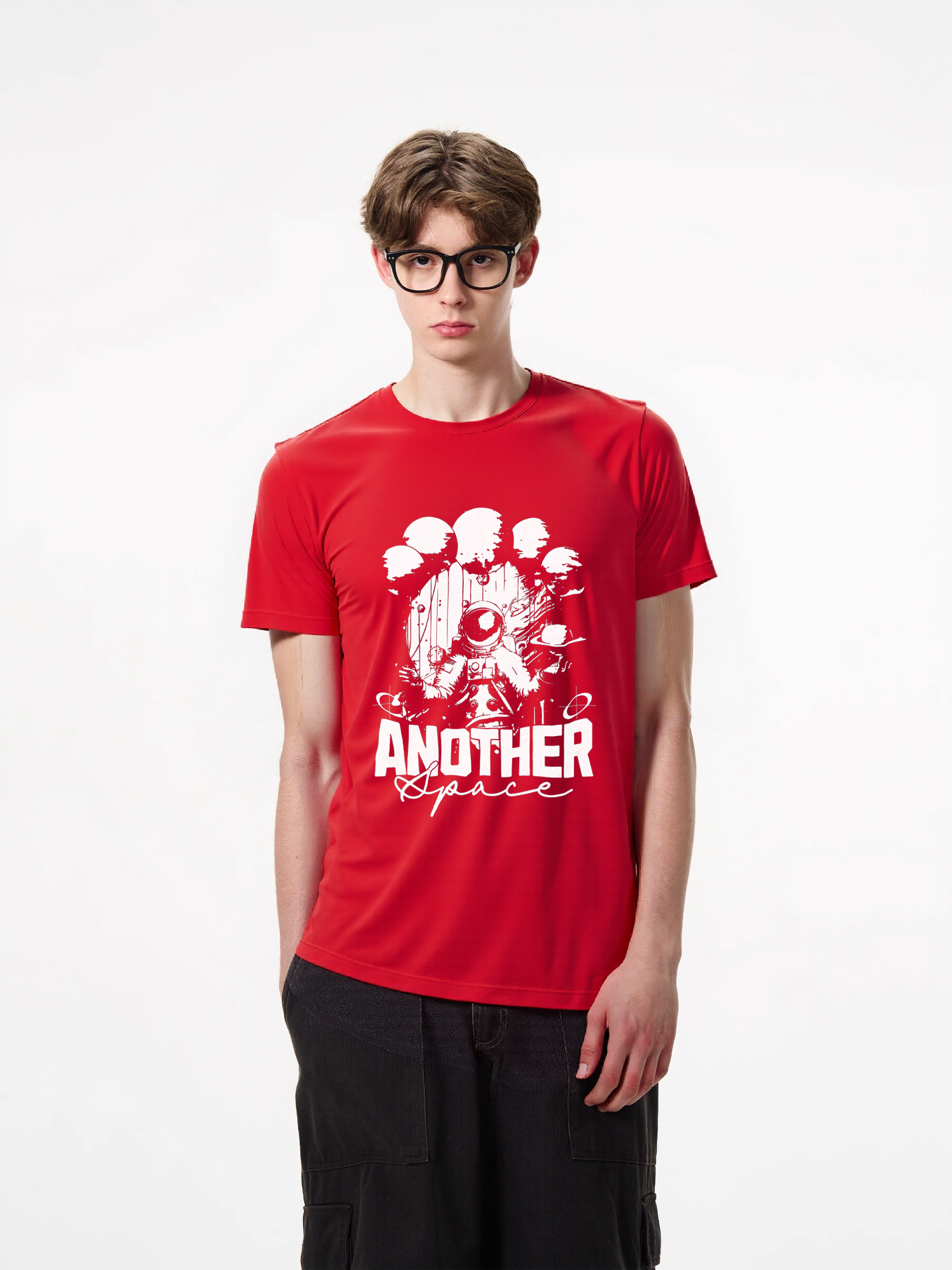 1pcs T Shirt featuring astronaut print, stylish and trendy design in various colors, comfortable 180g pure cotton, perfect for space enthusiasts, spaceman graphic, unique stylish look. Casual Wear Stylish and Casual T-Shirts in Classic