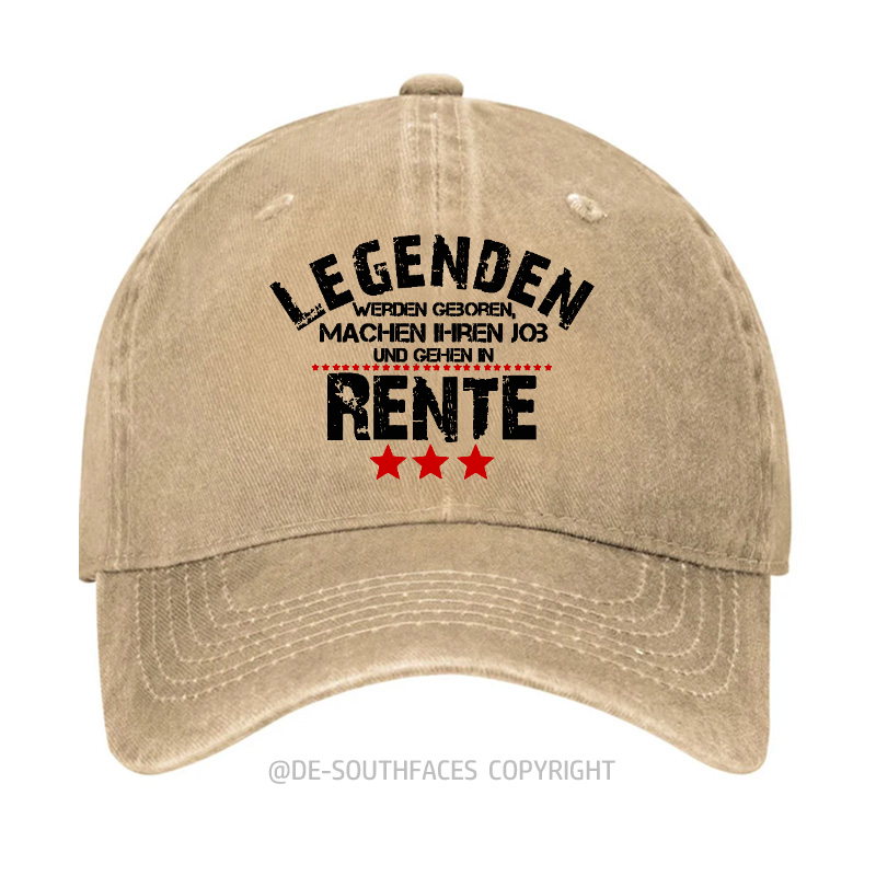 Legenden Werden Geboren  Machen Ihren Job Und Gehen In Rente Baseball Cap