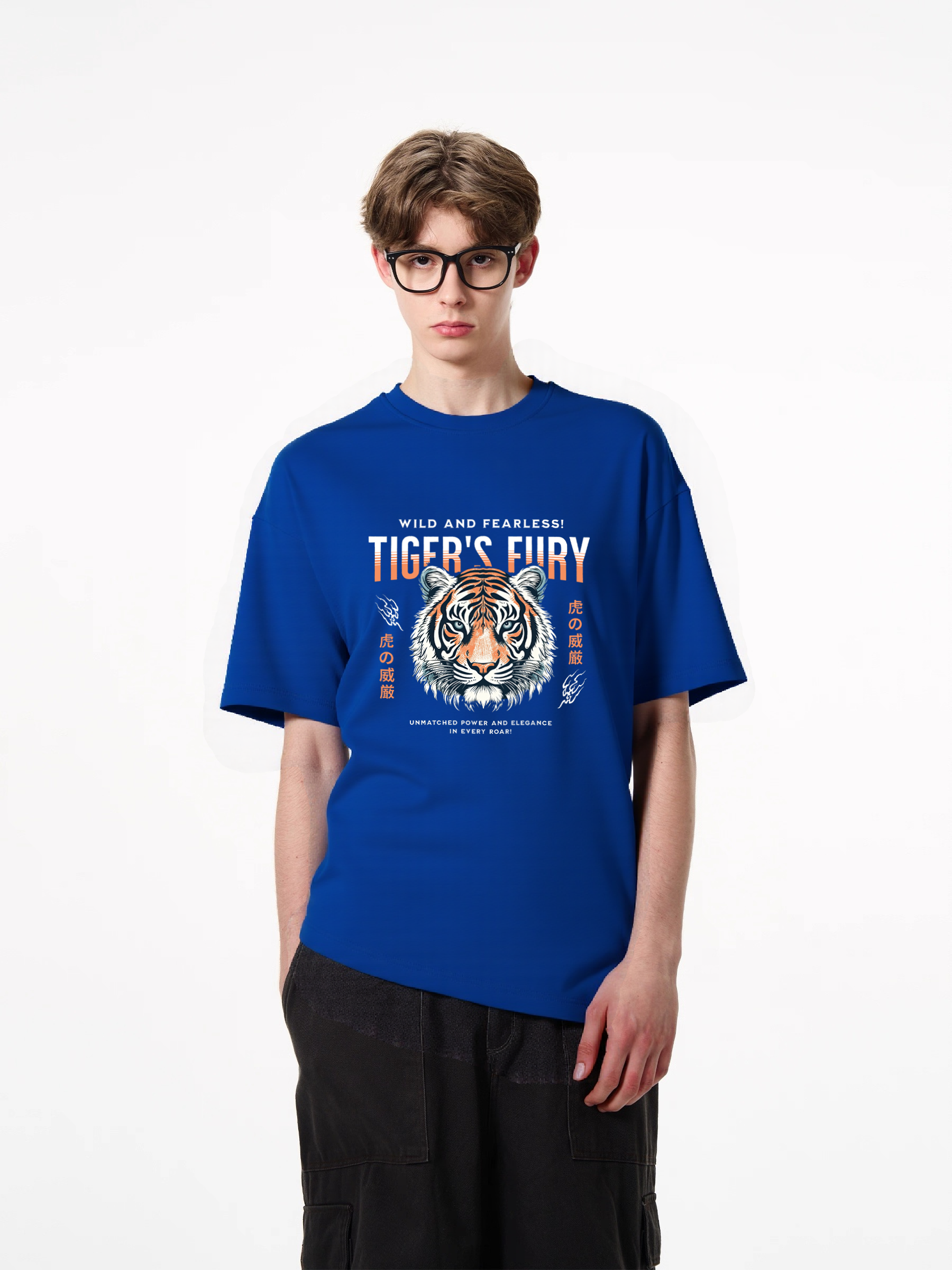 1pcs Trendy Wild Tiger T Shirt Print, 180g Pure Cotton Various Colors Tee, Bold Graphic Design, Ultra Comfortable Unmatched Power and Elegance Statement Top for Men and Women. Casual Tees with Creative Graphics Casual Short Sleeve Tops