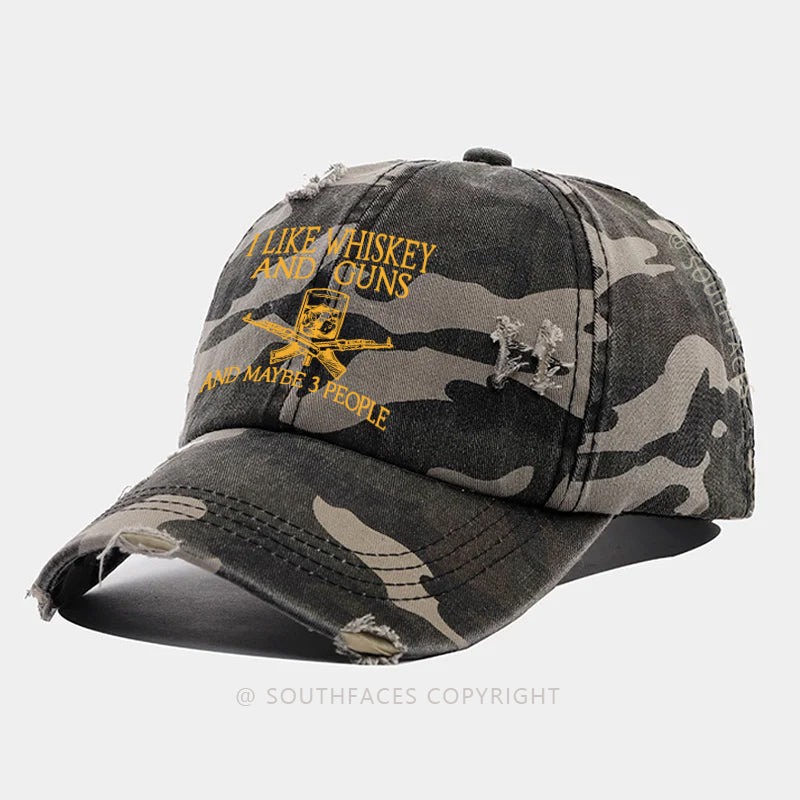 I Like Whiskey And Guns And Maybe 3 People Breathable Hat