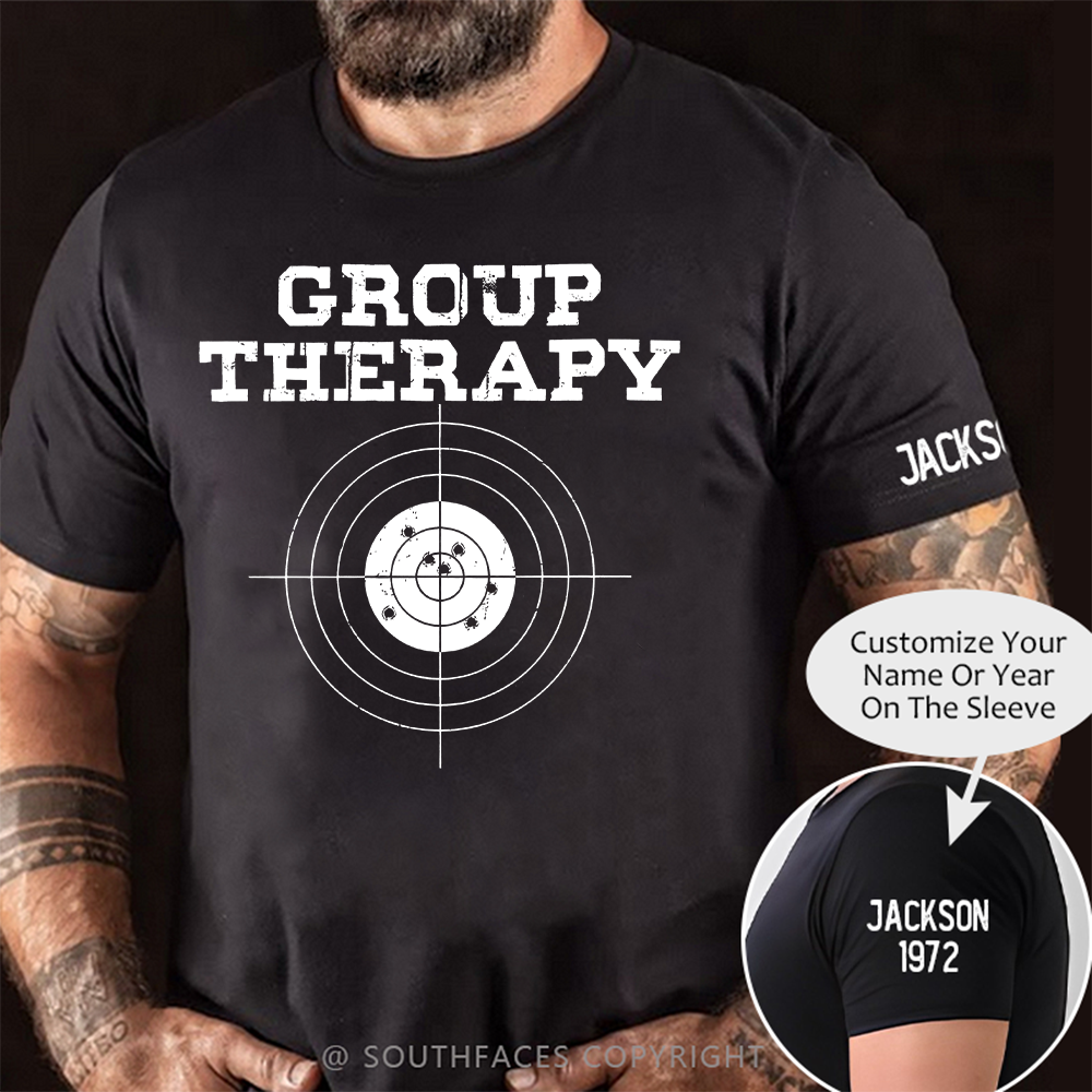 Group Therapy Gun Target Shooting Funny T-shirt
