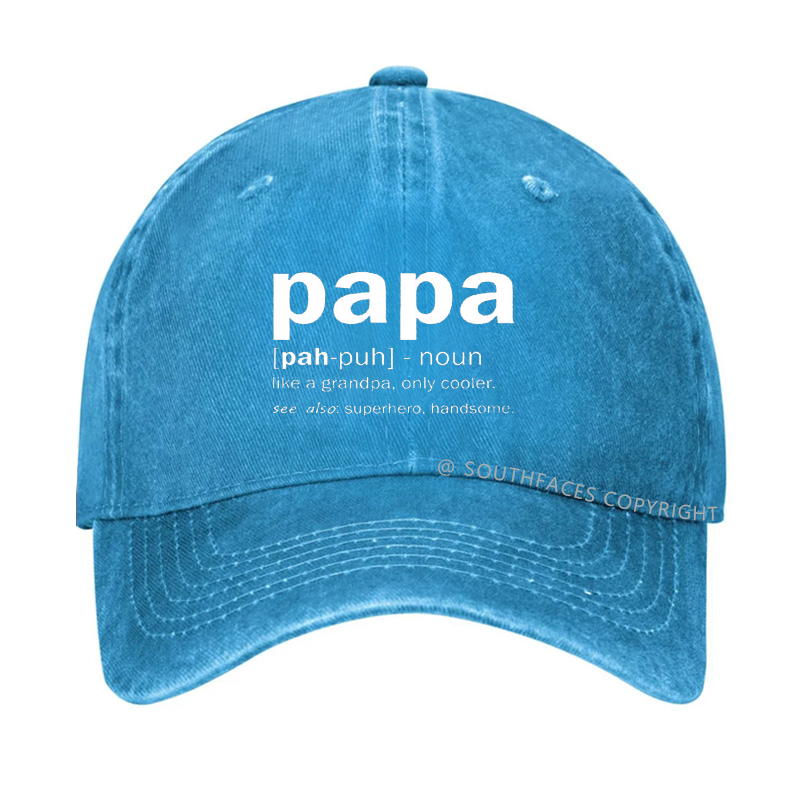 Papa Like A Grandpa Only Cooler See Also Superhero Handsome Funny Hat