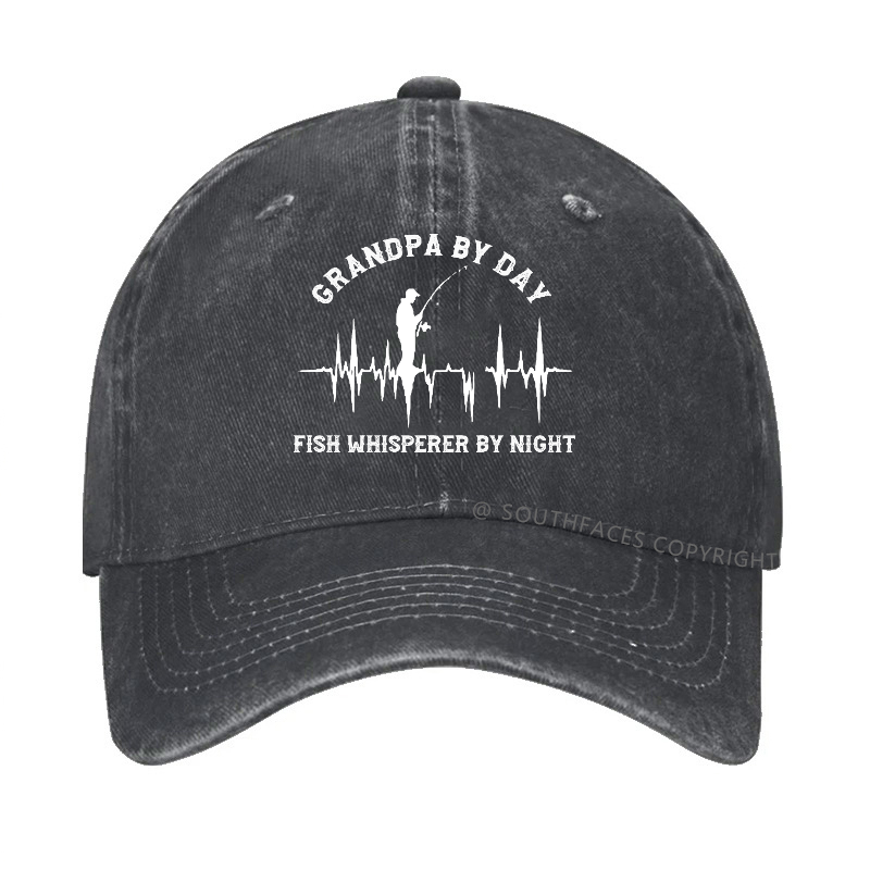 Grandpa By Day Fish Whisperer By Night Funny Hat