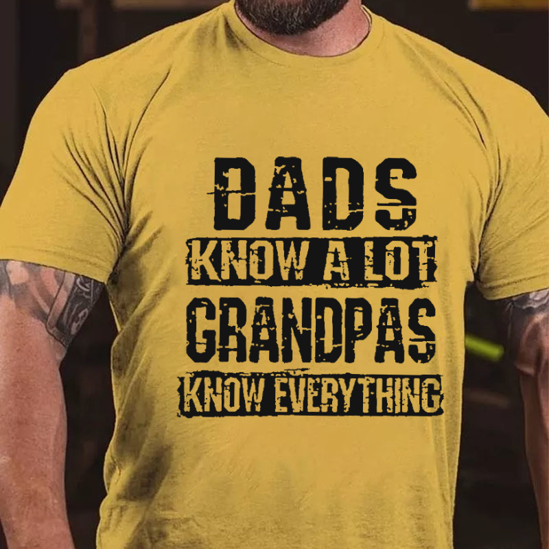 Grandpa Knows Everything Funny Grandfather Gift T-shirt