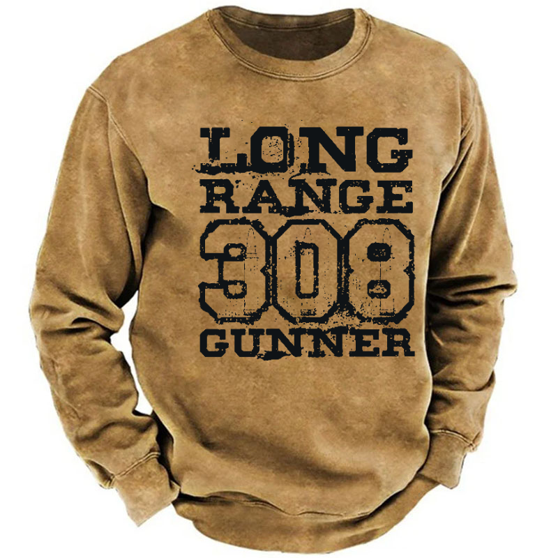 Long Range 308 Gunner Guns Print Sweatshirt
