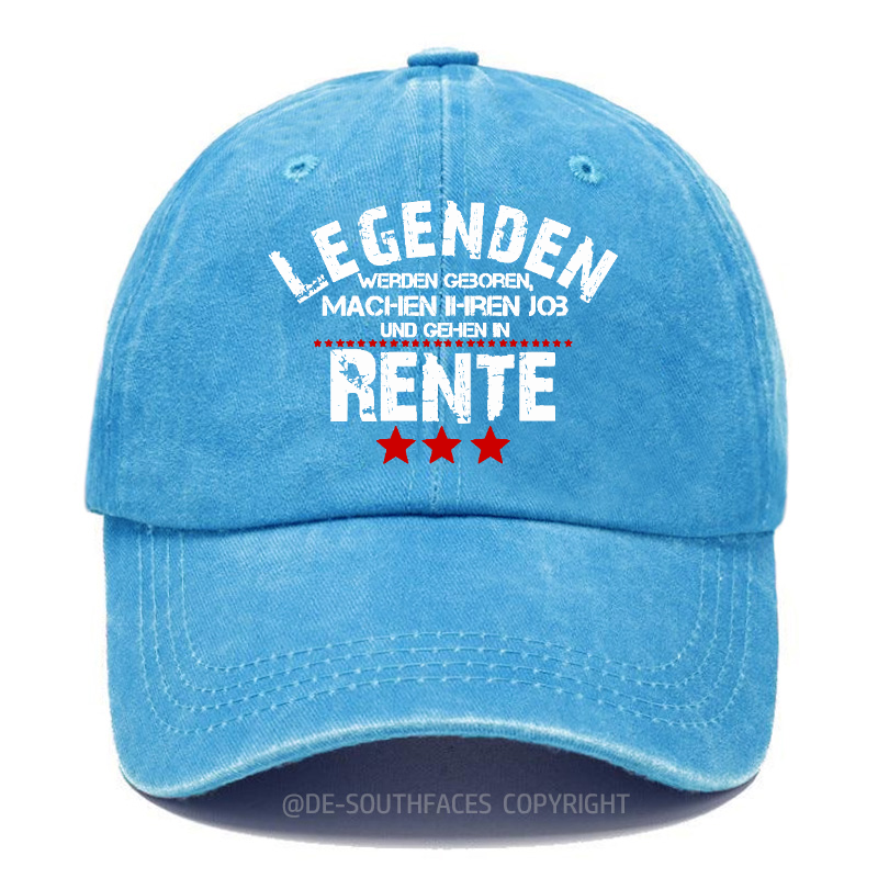 Legenden Werden Geboren  Machen Ihren Job Und Gehen In Rente Baseball Cap