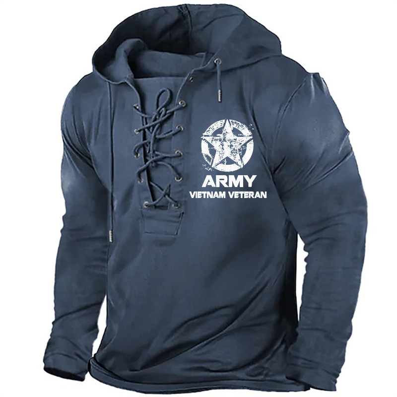 Proud U.S Army Vietnam Veteran Military Veterans Day Vintage Retro Hoodie