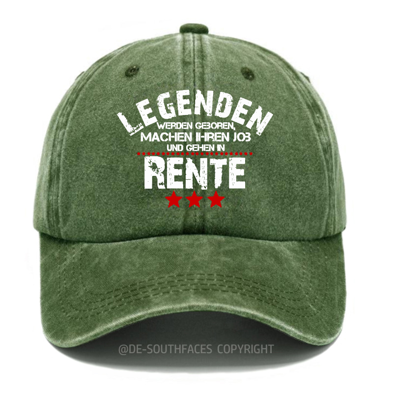 Legenden Werden Geboren  Machen Ihren Job Und Gehen In Rente Baseball Cap