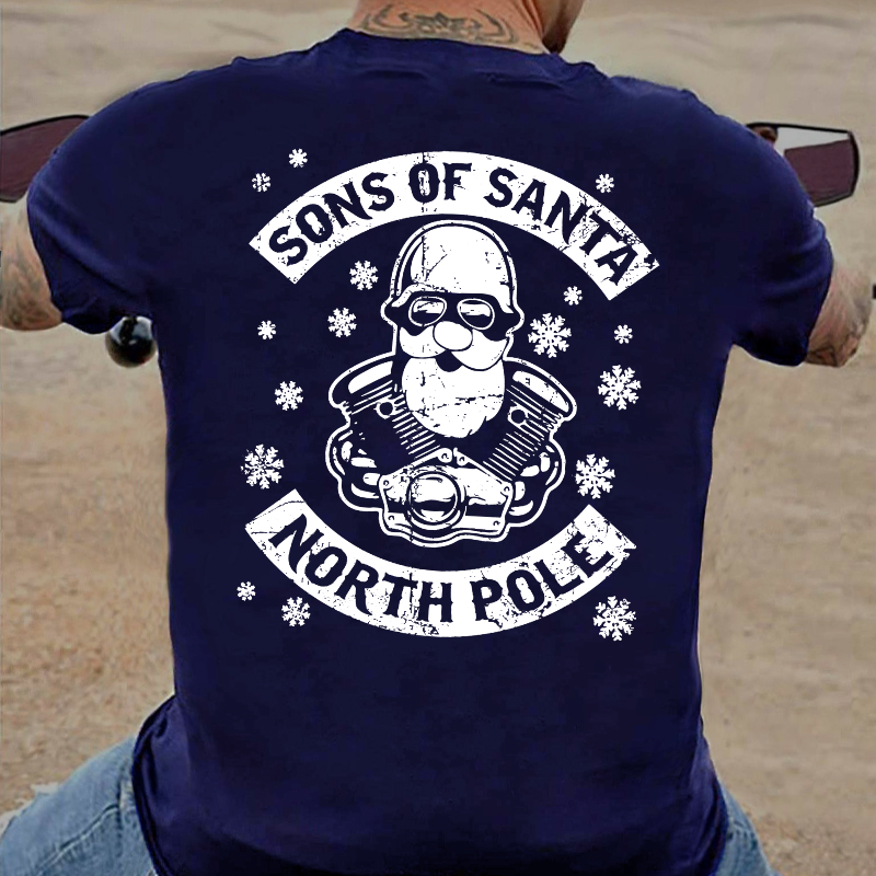 Sons of Santa North Pole Funny Christmas T-shirt