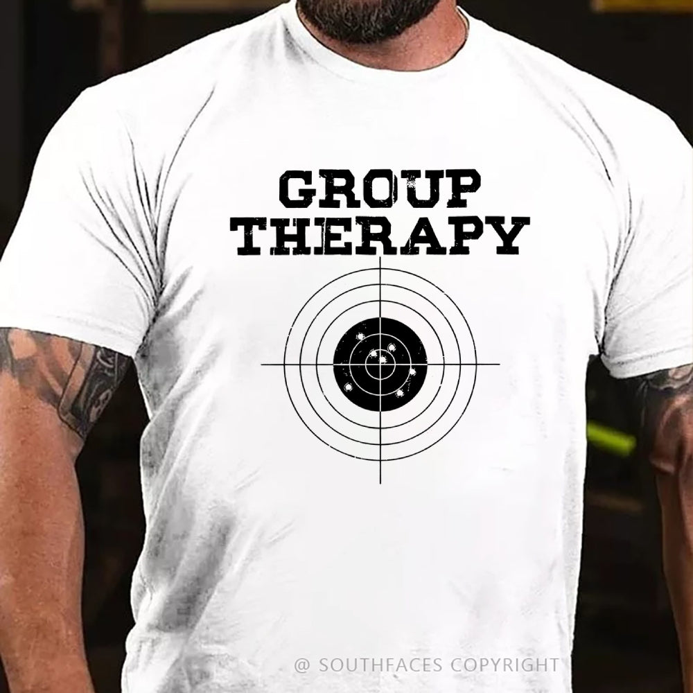 Group Therapy Gun Target Shooting Funny T-shirt