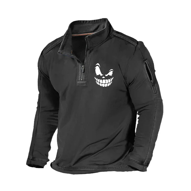 Evil Smile Funny Halloween Polo Shirt