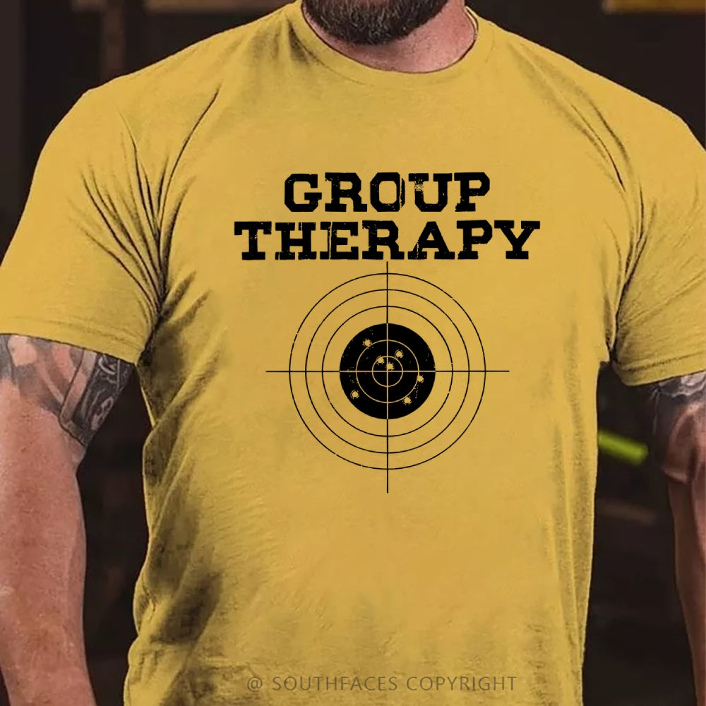 Group Therapy Gun Target Shooting Funny T-shirt