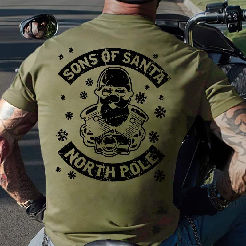 Sons of Santa North Pole Funny Christmas T-shirt
