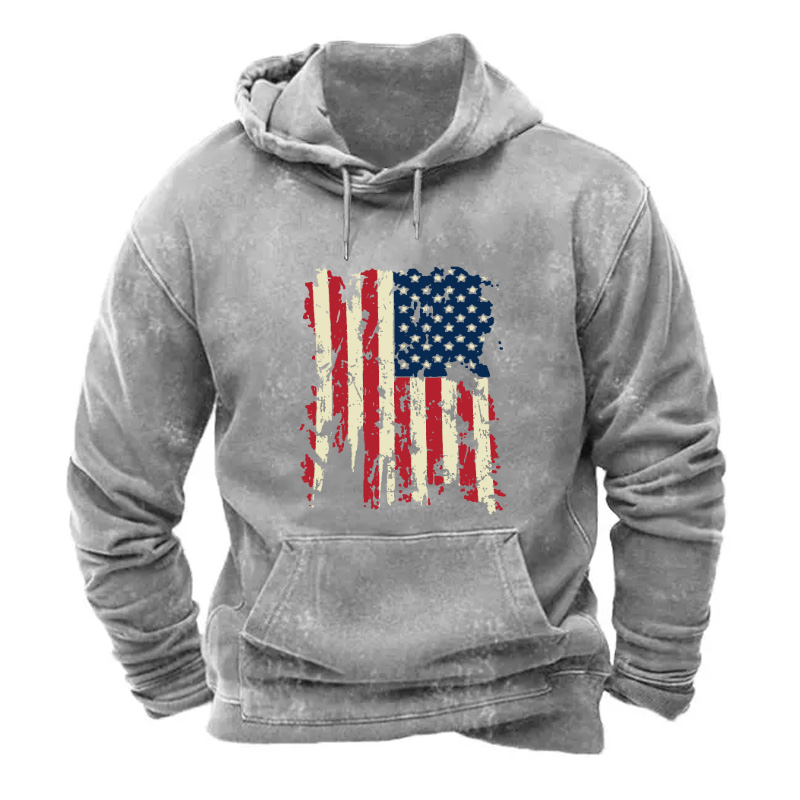 American Old Design Flag Outdoor Leisure Hoodie