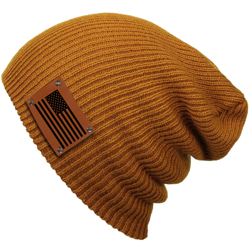 USA Flag Sculpture Beanie