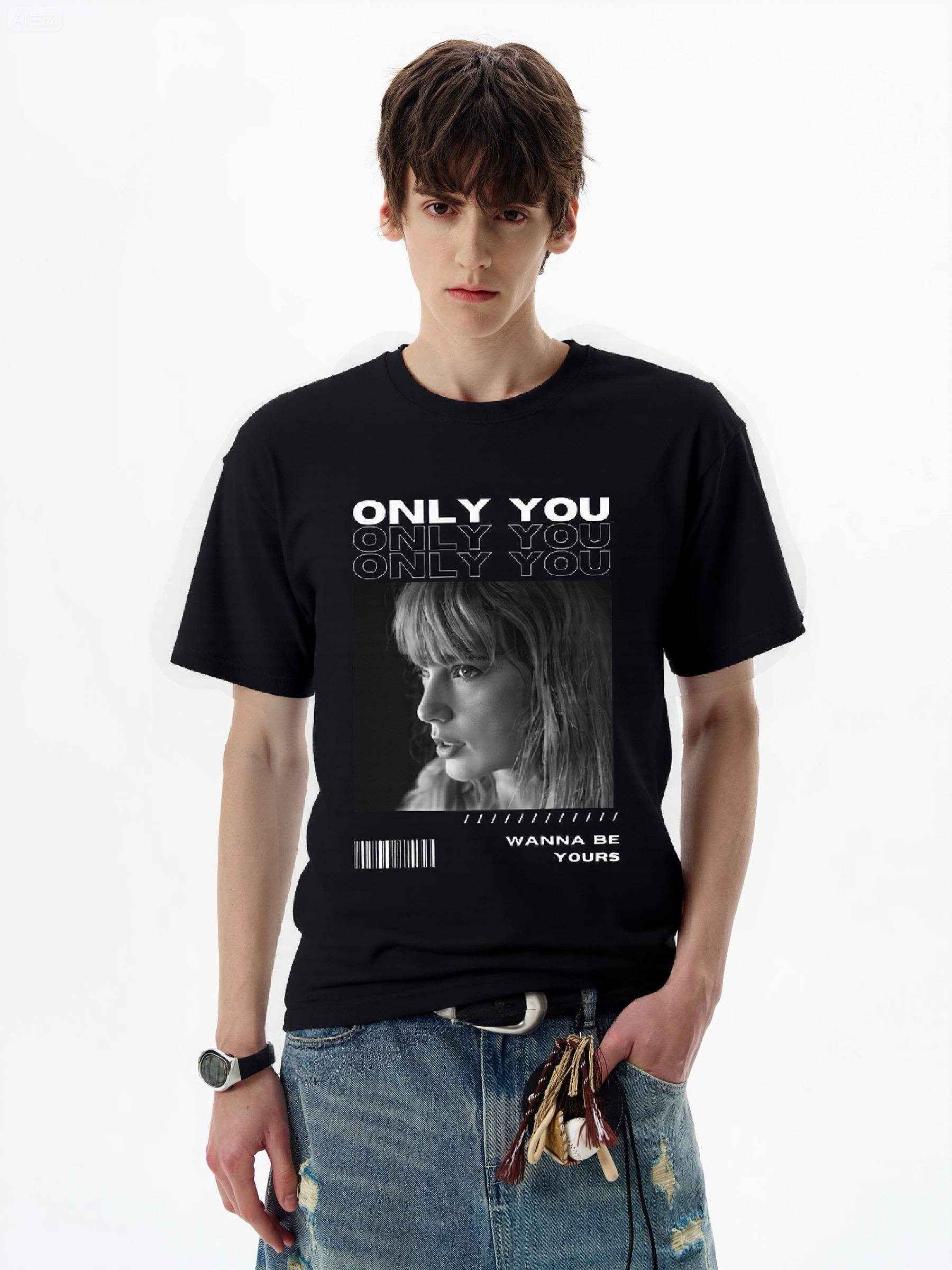 180g 100% Cotton T-Shirt | Premium Heavyweight Tee "Only You"