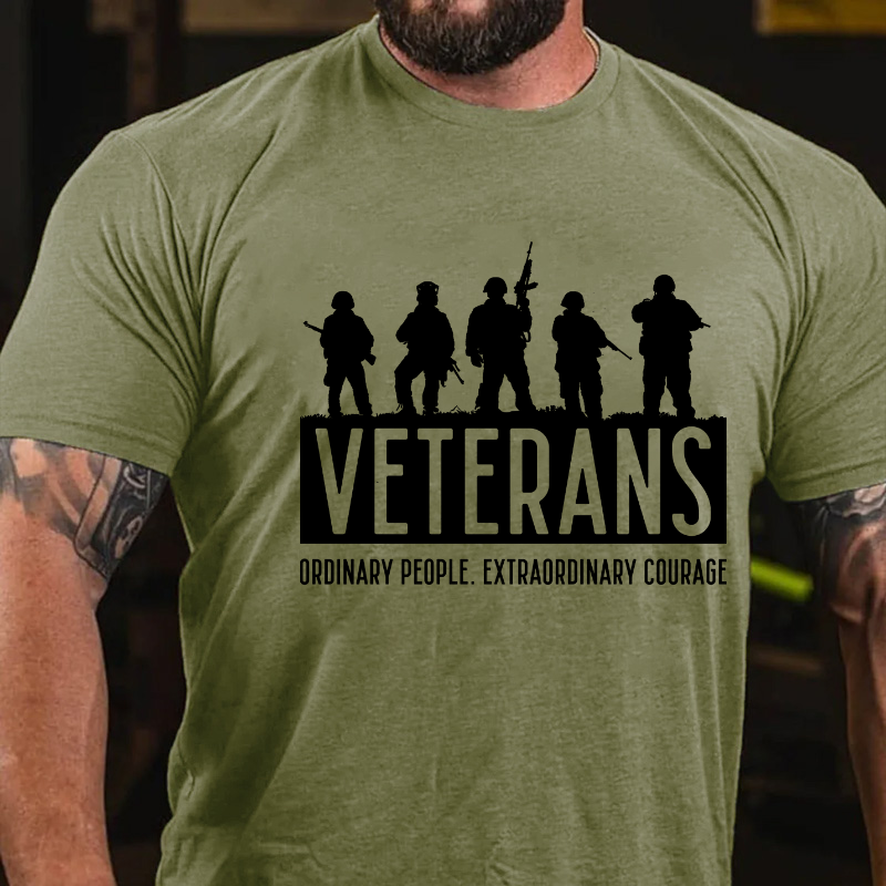 Veterans Ordinary People. Extraordinary Courage T-shirt