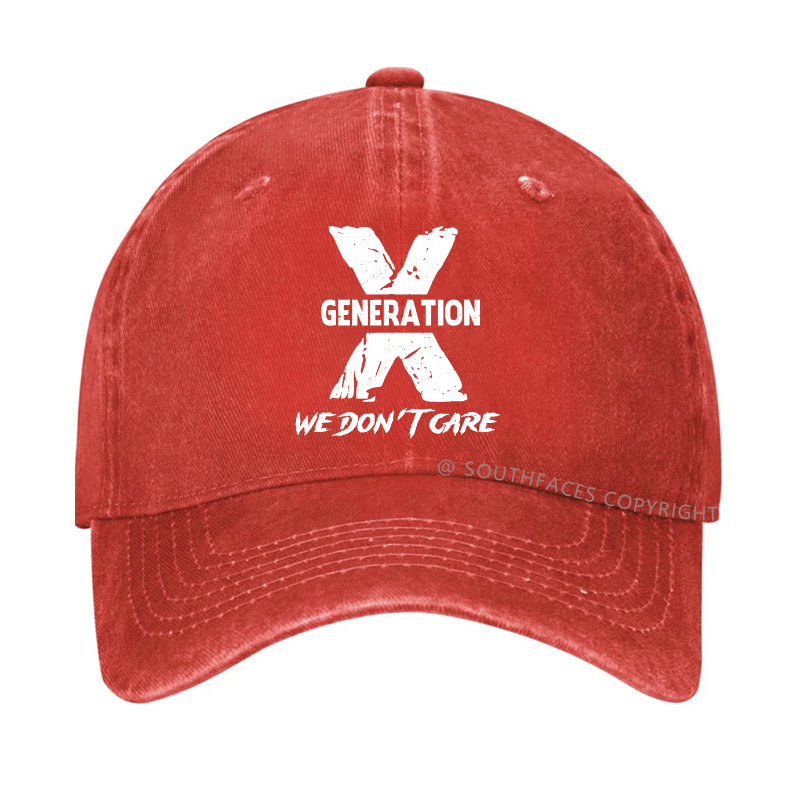 Generation X We Don't Care Funny Hat