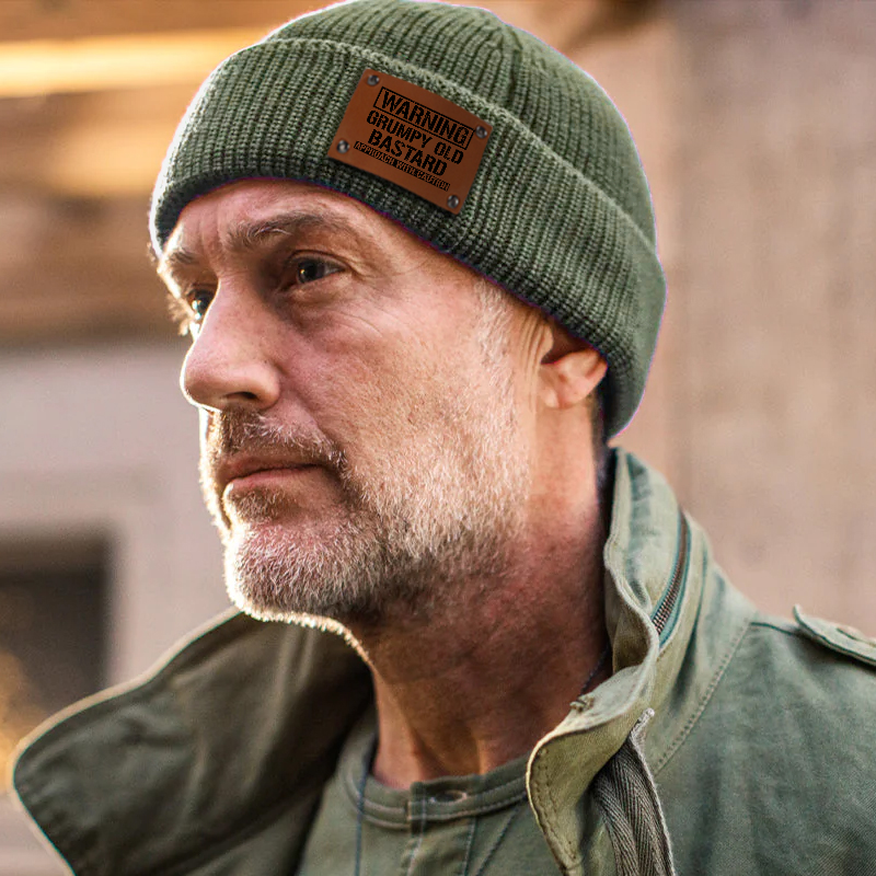 Warning Grumpy Old Bastard Approach With Caution Beanie