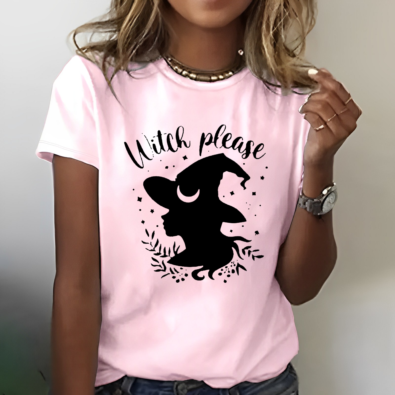 Halloween Witch Please Womans T-shirt
