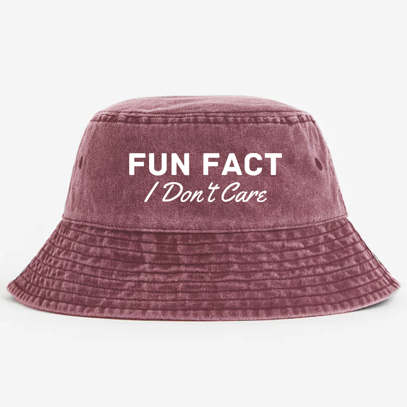 Fun Fact Don't Care Bucket Hat