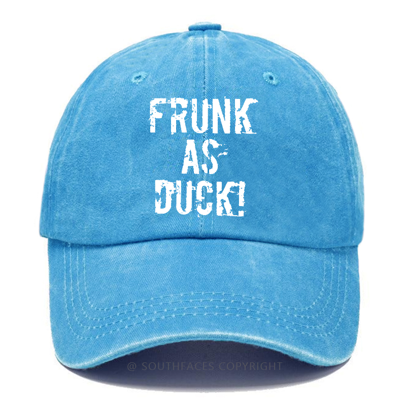 Frunk As Duck Funny Drunk Print Hats