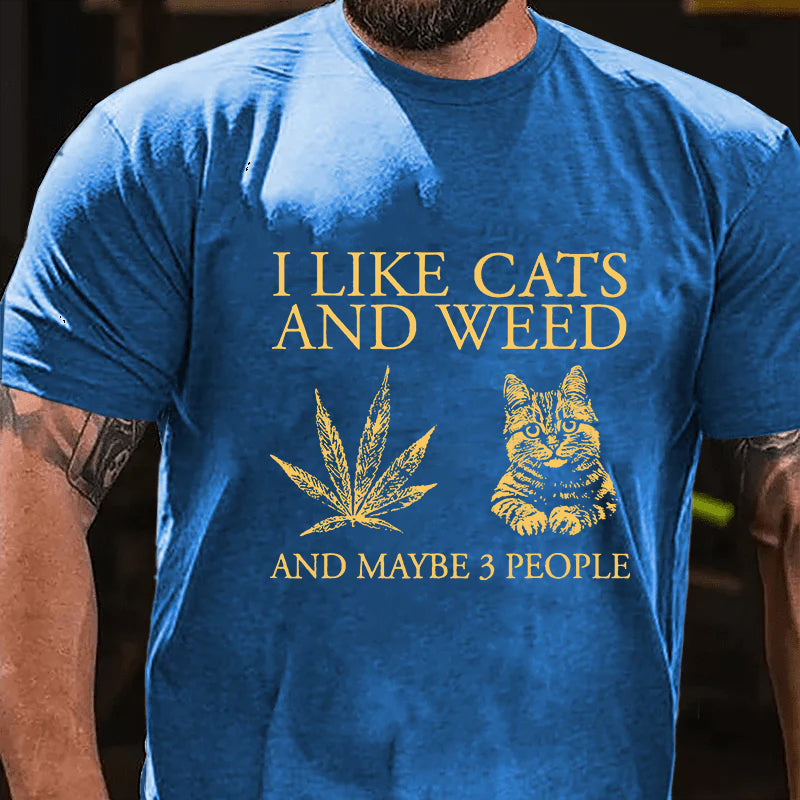 I Like Cats  And Maybe 3 People T-shirt