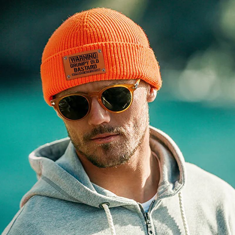 Warning Grumpy Old Bastard Approach With Caution Beanie