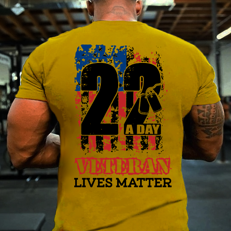 22 Push Up Challenge Veteran Lives Matter T-shirt