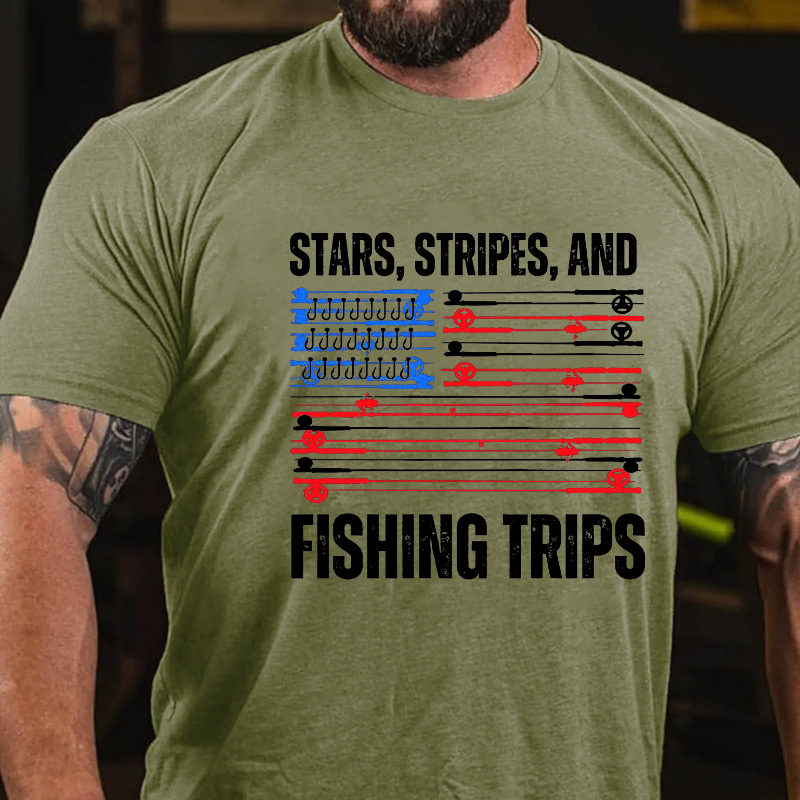 Stars, Stripes, And Fishing Trips T-shirt