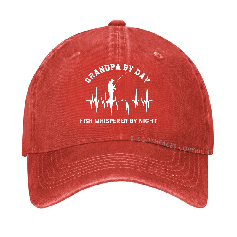 Grandpa By Day Fish Whisperer By Night Funny Hat