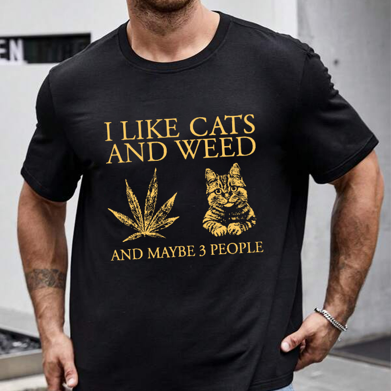 I Like Cats  And Maybe 3 People T-shirt