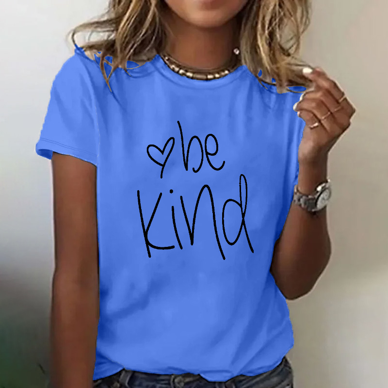 Be Kind Heart Print T-shirt