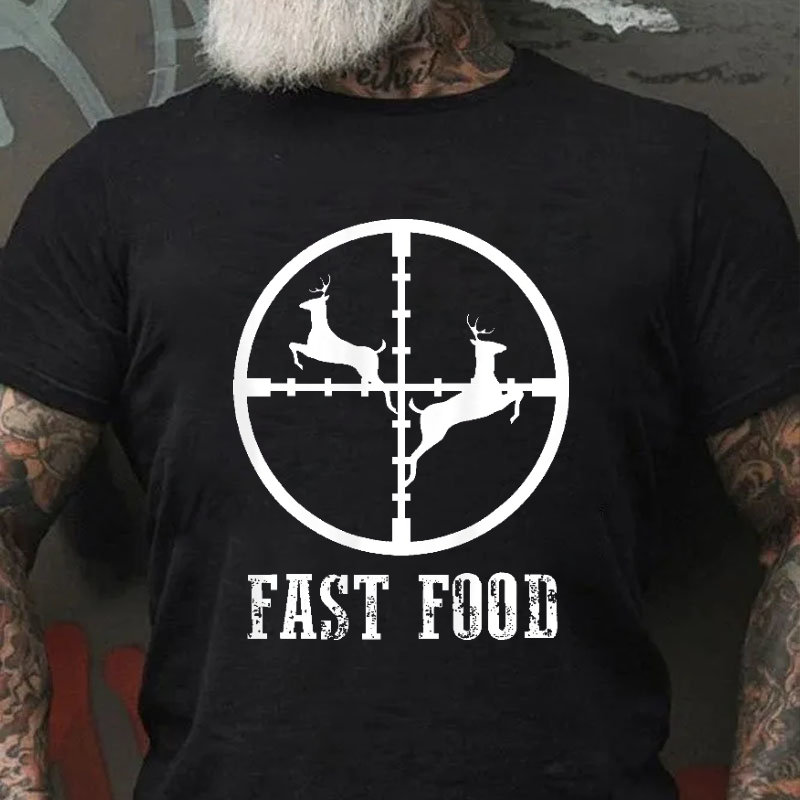 Fast-Food-Hirschjagd-Geschenk-T-Shirt