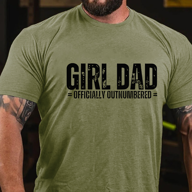 Girl Dad Officially Outnumbered Men T-shirt