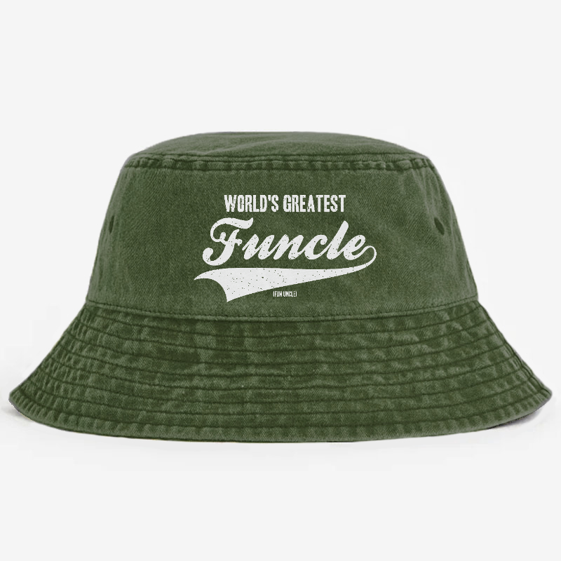 Worlds Greatest Funcle Funny Fun Uncle Gift Bucket Hat