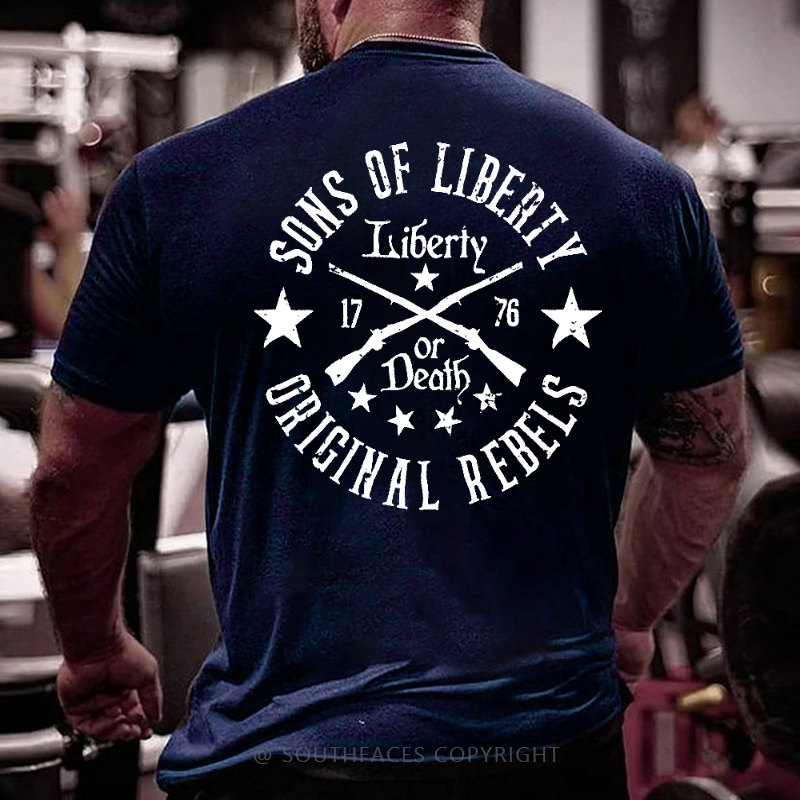 Sons Of Liberty  Original Rebels Liberty Or Death 1776 Print Men's T-shirt