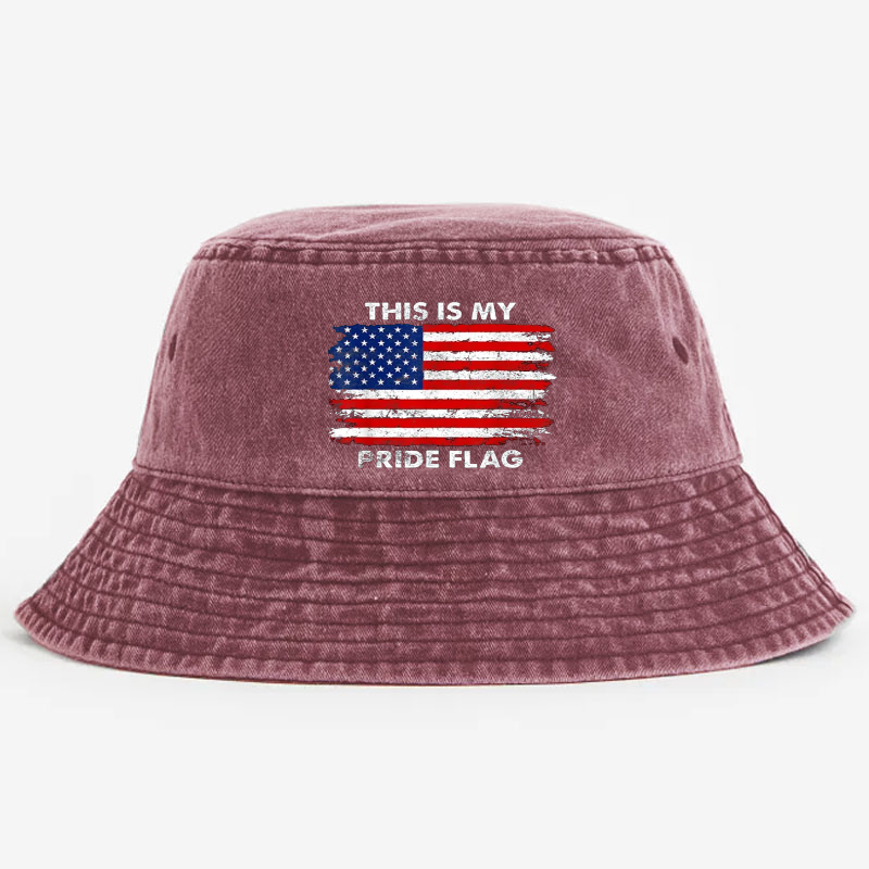 This Is My Pride Flag USA Flag Print Bucket Hat