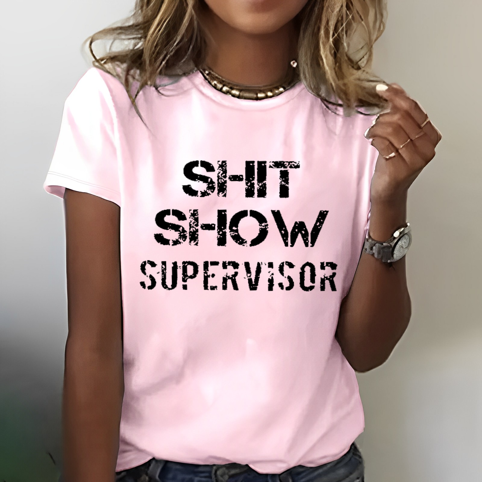 Shit Show Supervisor Print T-shirt
