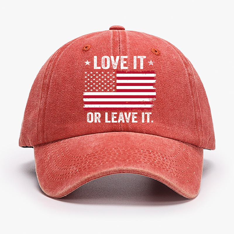Men'S Love It Or Leave It USA Flag Hat