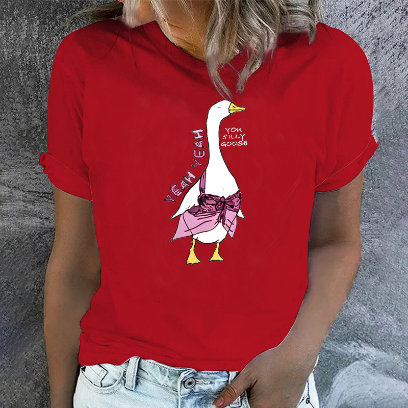 Yeah Yeah You Silly Goose Print T-shirt