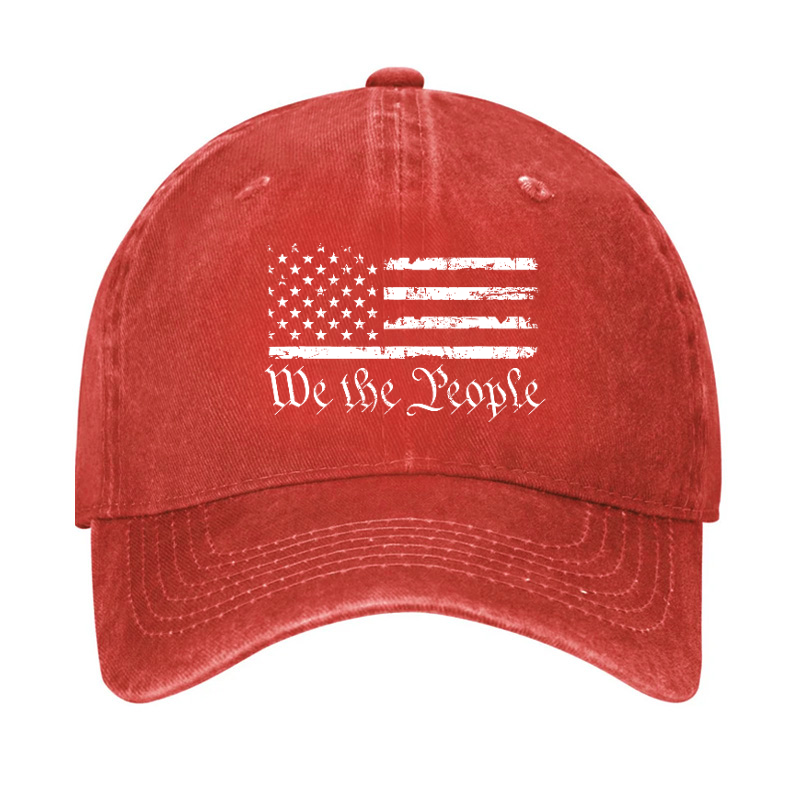 We The People USA Flag Print America Hat