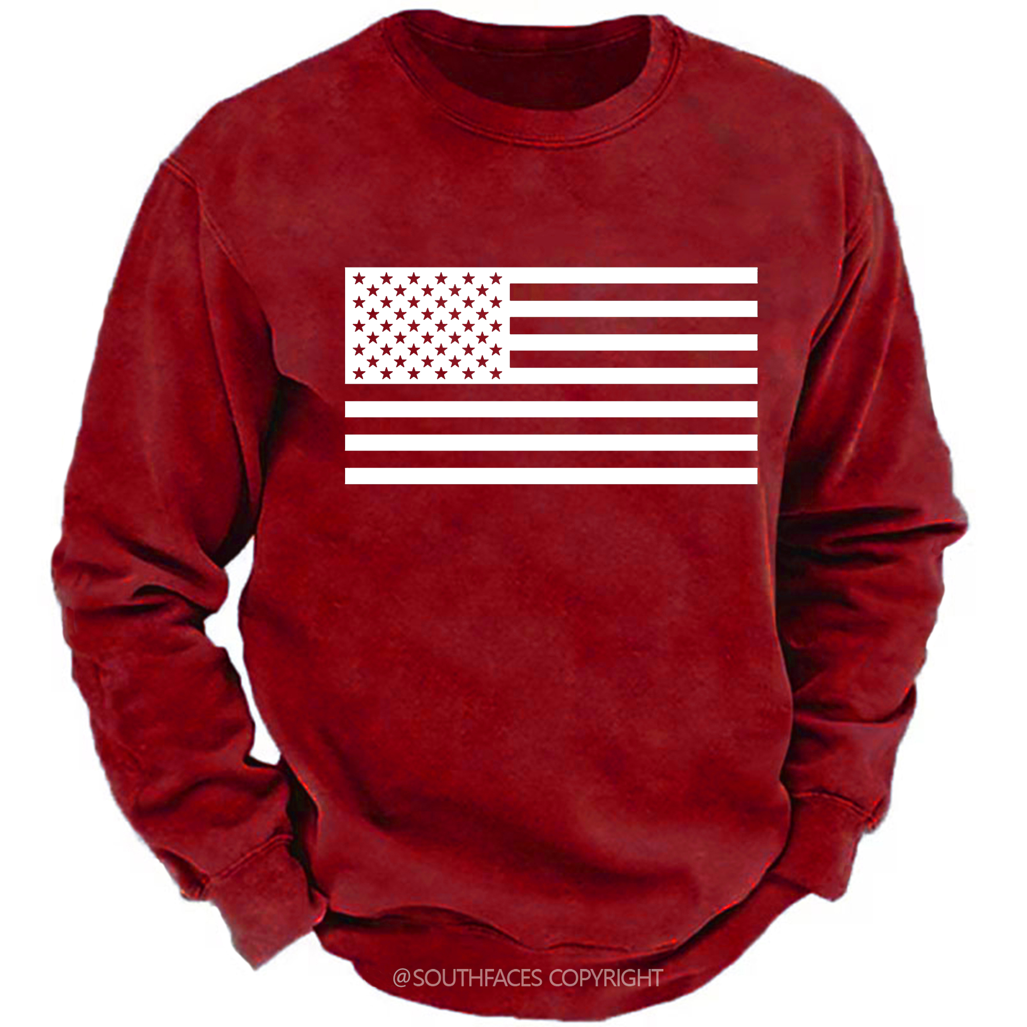 Classic American Flag Print For Men Sweatshirt