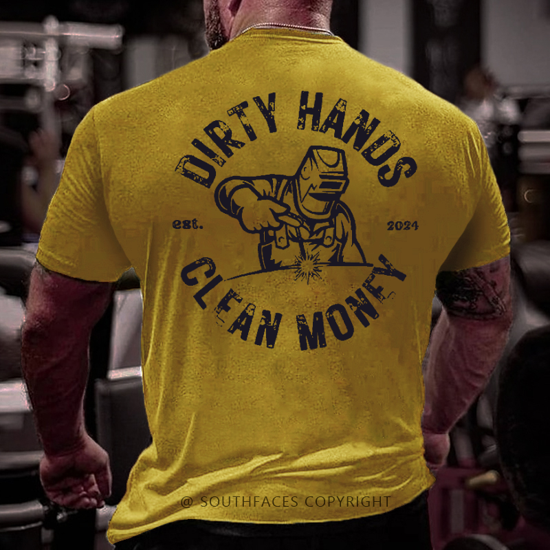 Dirty Hands  Clean Money Est. 2024 Men's T-shirt