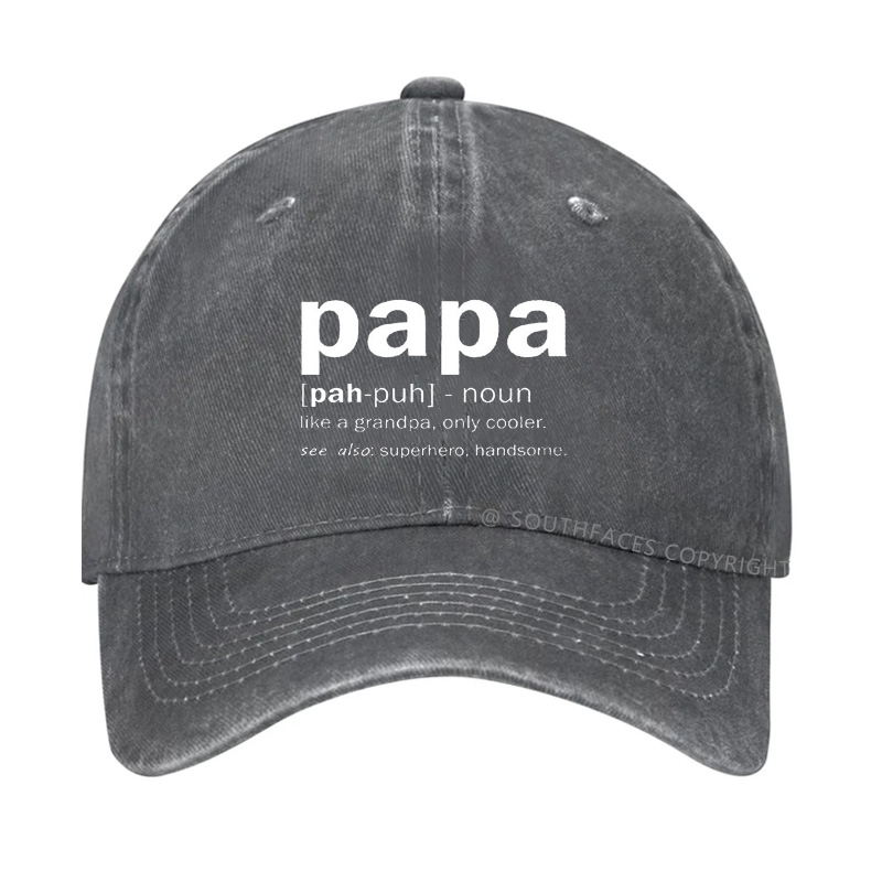 Papa Like A Grandpa Only Cooler See Also Superhero Handsome Funny Hat