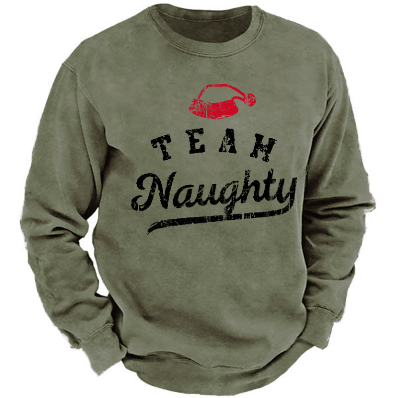 Team Naughty Funny Christmas Sweatshirt